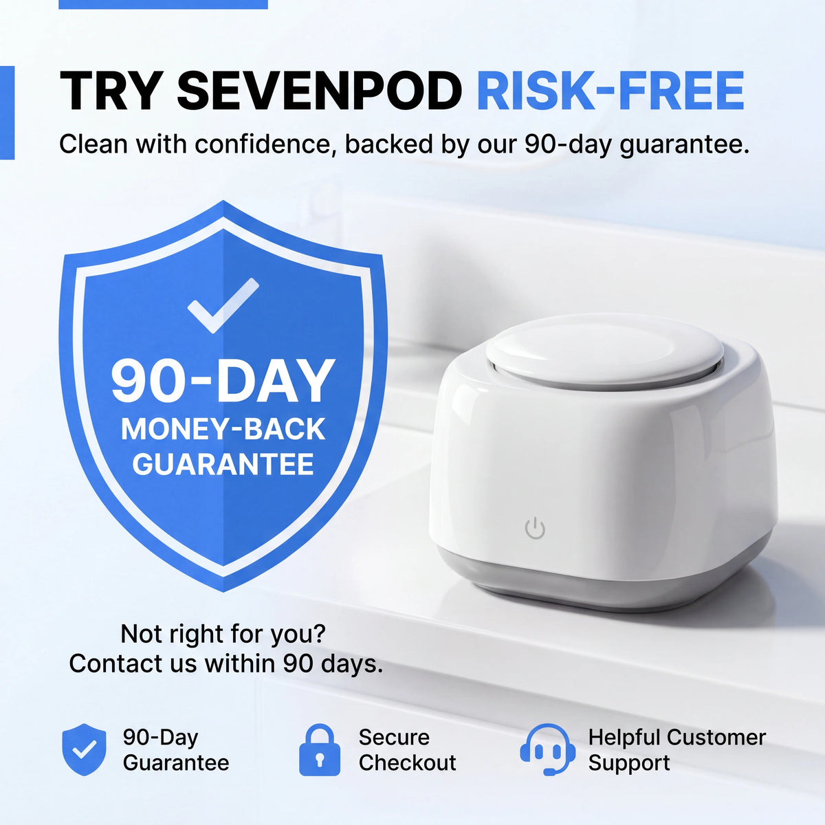 SevenPod™ Denture Cleaning Device