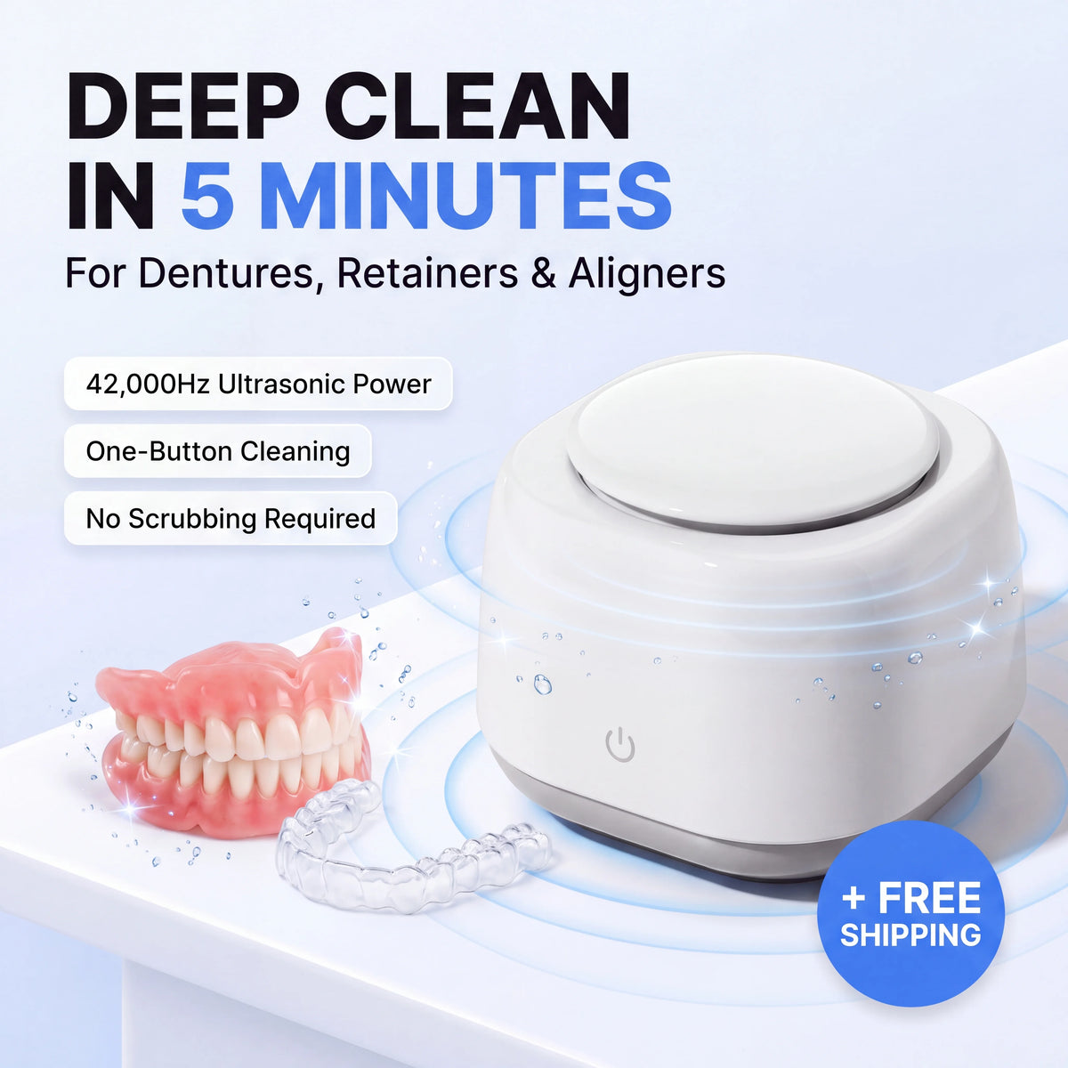 SevenPod™ Denture Cleaning Device